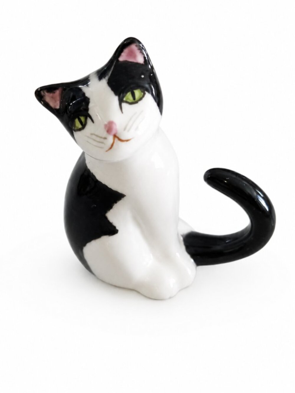 Vintage Black & White Fine Bone China Kitty-Cat